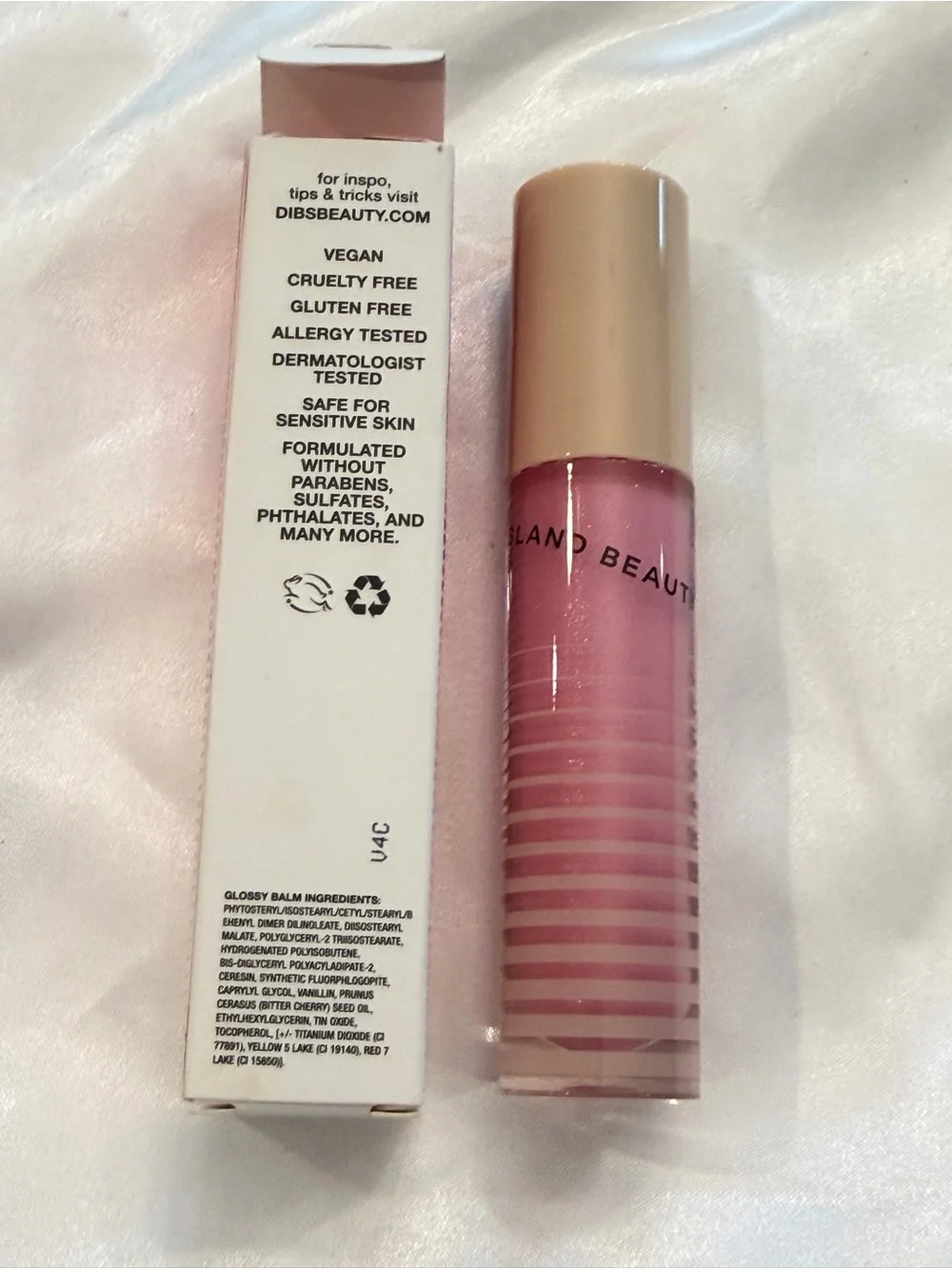 DIBS Beauty Go To Glossy Balm ITALIAN SODA Shimmer 0.2 oz 7.4 mL New Pink